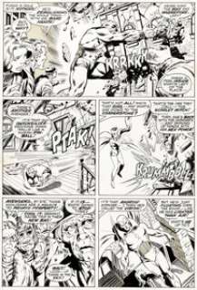 John Buscema and Tom Palmer The Avengers #77 Story Page 2 Scarlet Witch and the Vision Original Art -