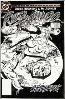 Carmine Infantino and Frank McLaughlin Red Tornado #2 Cover Original Art (DC, 1985). The Red Tornado is -