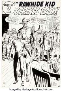 Jack Kirby and Dick Ayers The Rawhide Kid #20 Story Page 6 Original Art (Marvel, 1961). No weapons, no -