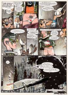 Jamie Hewlett and Peter Milligan Tank Girl vs. America #3 Planche 2 (Details Magazine, 1995)....