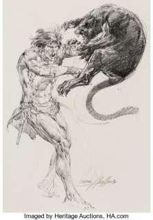 Neal Adams - Neal Adams Portfolio Set A Tarzan Original Art (1970s). This memorable portfolio collected - | Heritage
