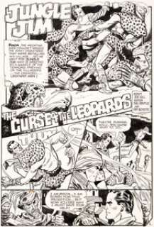 Pat Boyette - Jungle Jim #29 Unpublished Complete 7-Page Story Original Art (Charlton, c. 1970).