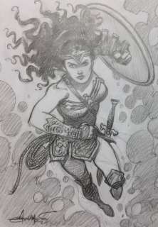 Aouamri, Mohamed | Aouamri, Mohamed - Dessin original - Hommage à Wonder Woman - (2019) | Catawiki