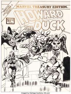 Tom Palmer [Gene Colan lightboxed pencils] Marvel Treasury Edition #12 Howard the Duck Cover...