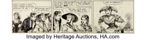 Salinas, Jose Luis - Jose Luis Salinas Cisco Kid Daily Comic Strip Original Art Dated 5-10-52 (King Features Syndicate, 1952)....