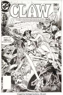 Joe Kubert - Claw the Unconquered #14 Unpublished Cover Original Art (DC, c. 1976)....