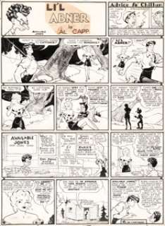 Al Capp - Li‘l Abner Sunday Comic Strip Original Art dated 9-7-41 (United Feature Syndicate, 1941)....
