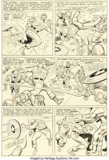 Kirby, Jack | Jack Kirby and Chic Stone Tales of Suspense #59 Captain America Story Page 4 Original Art (Marvel, 1964).... | Heritage