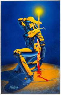 Johnson, Dave - Dave Johnson Warrior Nun Areala: Portraits #1 Pin-Up Painting Original Art (Antarctic Press, 1996)....