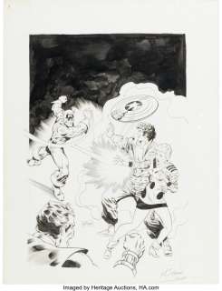 Mitton, Jean-Yves - Jean-Yves Mitton Spidey #81 Captain America Cover Original Art (LUG, 1986)....