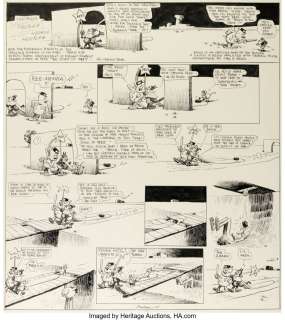 Herriman, George - George Herriman Krazy Kat Sunday Comic Strip Original Art dated 12-24-22 (King Features Syndicate, 1922)....