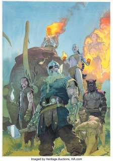 Ribic, Esad - Esad Ribic Avengers #677 Variant Cover Original Art (Marvel, 2018). ...
