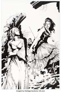 Guice, Jackson "Butch" - Jackson "Butch" Guice and Mike Perkins Ruse #4 Cover Original Art (CrossGen, 2002)....