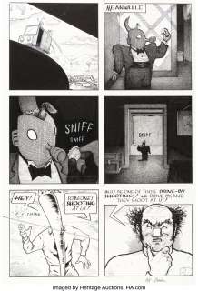 Burden, Bob - David Boswell and Bob Burden Flaming Carrot & Reid Fleming, World‘s Toughest Milkman #32 Story Page 22 Original Ar...