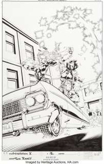 Raney, Tom - Tom Raney and Randy Elliott Generation X #1/2 Special Edition Cover Original Art (Marvel, 1998)....