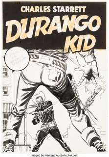 Certa, Joe - Joe Certa Charles Starrett as the Durango Kid #14 Cover Original Art (Magazine Enterprises, 1951). ...