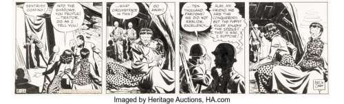 Caniff, Milton | Milton Caniff Terry and the Pirates Daily Comic Strip Original Art dated 8-22-40 (News Syndicate Company, 1940).... | Heritage
