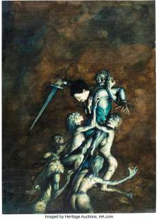 Bolton, John | John Bolton Black Dragon #2 Cover Painting Original Art (Marvel/Epic, 1985).... | Heritage