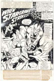 Grell, Mike - Mike Grell and Bob Wiacek Superboy and the Legion of Super-Heroes #224 Splash Page 1 Original Art (DC, 1977)....
