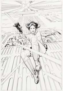 Mayhew, Mike - Mike Mayhew Star Wars Annual #2 Cover Original Art (Marvel, 2016)....