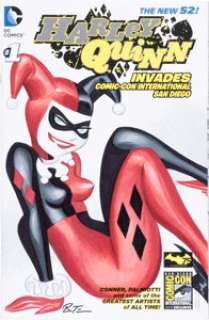 Timm, Bruce - Bruce Timm Harley Quinn Invades Comic-Con International: San Diego #1 Blank Sketch Cover Original Art (DC, 2014)....