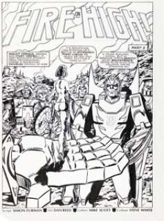 Reed, Dan - Dan Reed Transformers #119 Complete 11-Page Story "Fire on High!" Original Art (Marvel UK, 1987).... (Total: 11 Original Art)