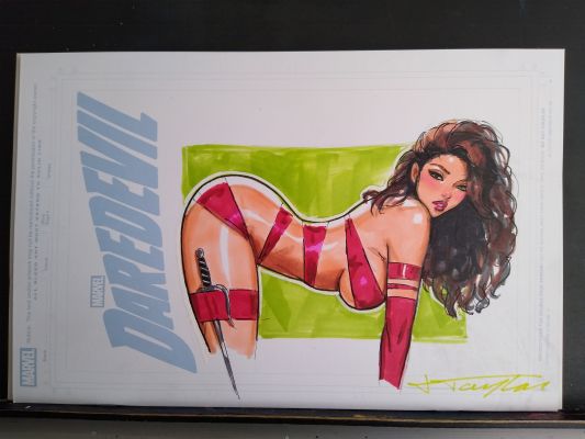 Jeff Taylor - Elektra Sketch Cover by Jeff Taylor