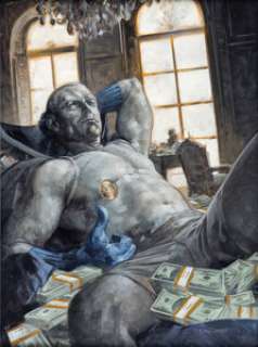 David Palumbo - 2020 Marvel Masterpieces #85 "Grey Gargoyle" Trading Card Original Art (Upper Deck/Marvel, 2020)....