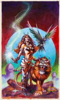 Clyde Caldwell - Thuvia, Maid of Mars Preliminary Original Art (c. 1980s)....