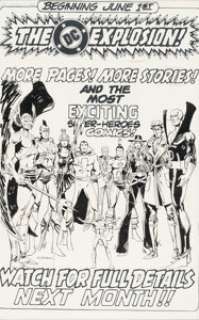 Joe Staton - The DC Explosion Unused Advertisement Page Original Art (DC, c. 1978)....