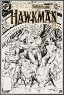 Joe Kubert - Showcase #101 Hawkman Cover Original Art (DC, 1978). (Total: 2 Items)