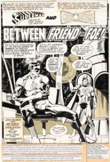 Jim Starlin and Steve Mitchell - DC Comics Presents #26 Superman and Green Lantern Splash Page 1 Original Art (DC, 1980).