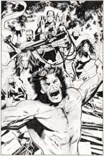 Greg Land and Jay Leisten Uncanny X-Men #543 Splash Page 9 Original Art (Marvel, 2011).