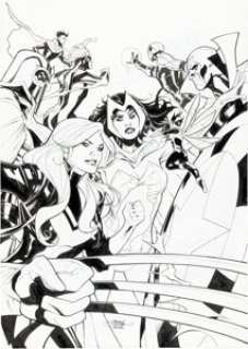 Terry Dodson and Rachel Dodson X-Men: The Trial of Magneto #5 Variant Cover Original Art (Marvel, 2021).