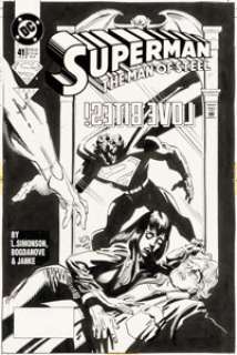 Jon Bogdanove and Dennis Janke Superman: The Man of Steel #41 Cover Original Art (DC, 1995). | Heritage