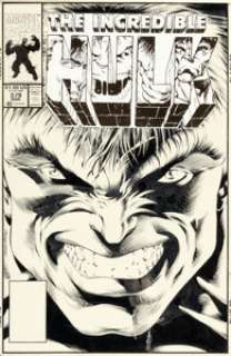 Dale Keown and Bob McLeod The Incredible Hulk #379 Cover Original Art (Marvel, 1991).