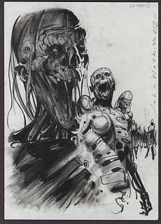 WALKING DEAD PRODUCTION ART JOHN WATKISS: ZOMBIES Issue #6 Preliminary Sketch