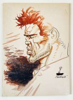 Jean Giraud | Giraud, Jean - Blueberry - Dédicace à l’encre de chine et couleur - représentant Mike S. Blueberry (encadré) | Catawiki