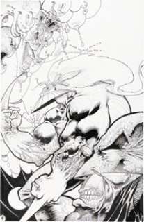 Sam Kieth Batman / The Maxx: Arkham Dreams #5 Splash Page 4 Original Art (IDW/DC, 2020).