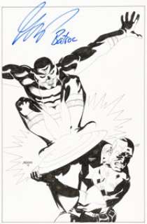Dave Johnson Captain America #30 Cover Original Art (Marvel, 2004).