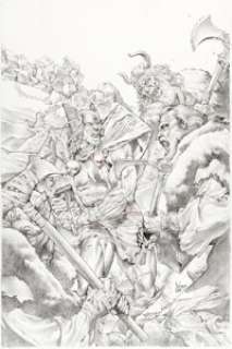 Mico Suayan Thor: The Rage of Thor #1 Cover Original Art (Marvel, 2010).