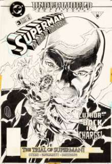 Tom Grummett and Brett Breeding Superman: The Man of Tomorrow #3 Lex Luthor Cover Original Art (DC, 1995).