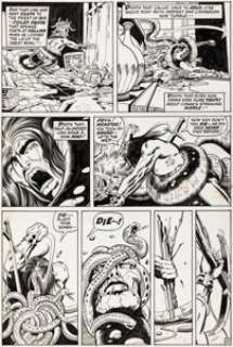 Barry Smith and Dan Adkins Conan the Barbarian #7 Story Page 17 Original Art (Marvel, 1971). | Heritage