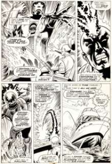 Dave Cockrum and Sam Grainger The X-Men #98 Professor X vs. Sentinel Story Page 10 Original Art (Marvel, 1976).