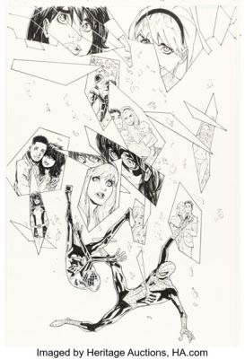 Humberto Ramos The Spectacular Spider-Men #4 Cover Original Art (Marvel, 2024). | Heritage