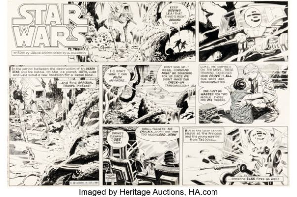 Al Williamson Star Wars Second Williamson Sunday Comic Strip Original Art dated 2-22-81 (LA Times Syndicate, 1981). | Heritage