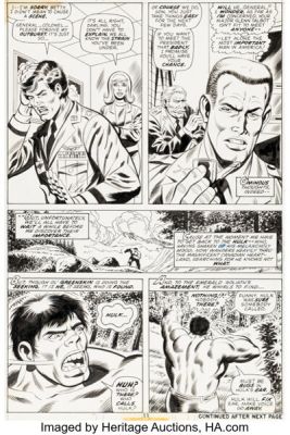 Herb Trimpe and Jack Abel The Incredible Hulk #180 Story Page 7 Original Art (Marvel, 1974). | Heritage