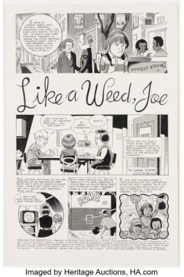 Daniel Clowes Eightball #16 "Like a Weed Joe" Story Page 1 Original Art (Fantagraphics, 1995).
