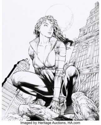 Ed Benes and JP Mayer Absolute Catwoman #1 Variant Cover Original Art (DC, 2026).
