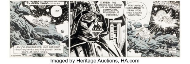 Al Williamson Star Wars Darth Vader Daily Comic Strip Original Art dated 4-22-81 (LA Times Syndicate, 1981).
